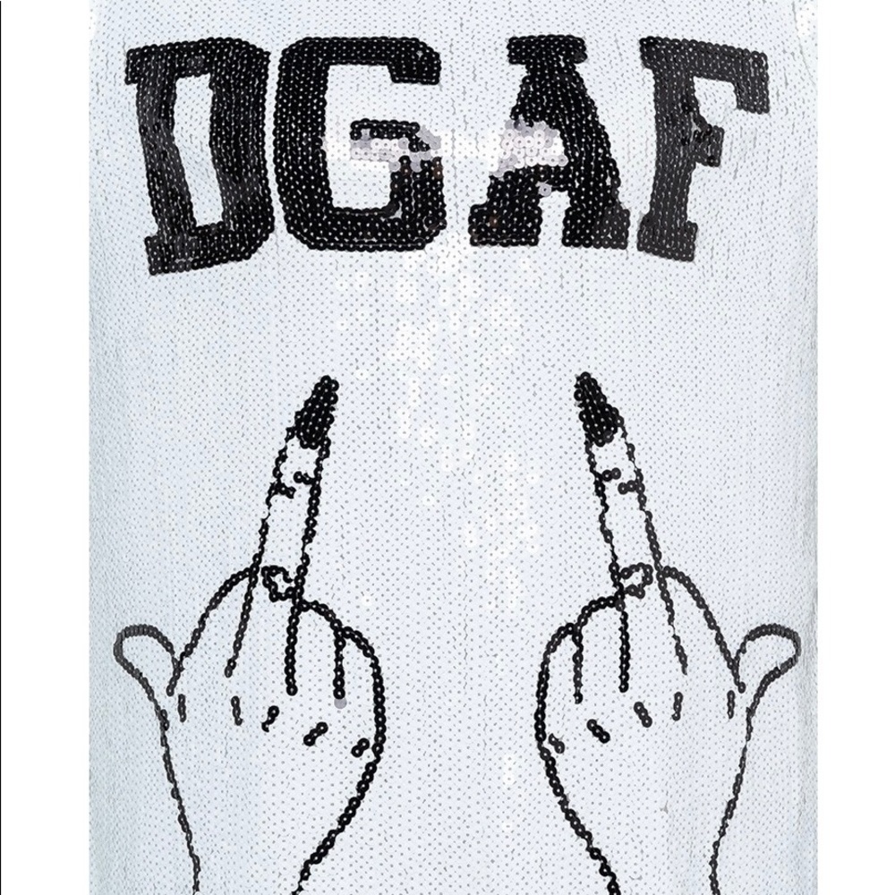 DGAF sequin tee dress